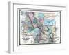 1875, Idaho, Montana and Wyoming States Map, United States-null-Framed Giclee Print