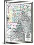 1875, Kansas, Nebraska, Dakota and Minnesota States Map, United States-null-Mounted Giclee Print