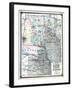 1875, Kansas, Nebraska, Dakota and Minnesota States Map, United States-null-Framed Giclee Print