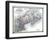 1875, New England and the Provinces of Quebec, New Brunswick, Nova Scotia, and Prince Edward Island-null-Framed Premium Giclee Print