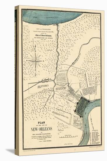 1875, New Orleans 1798 Drawn in 1875, Louisiana, United States-null-Stretched Canvas