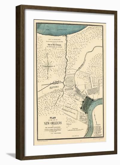 1875, New Orleans 1798 Drawn in 1875, Louisiana, United States-null-Framed Giclee Print