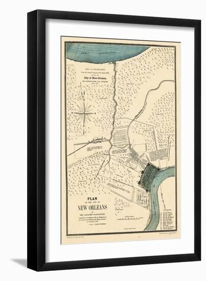 1875, New Orleans 1798 Drawn in 1875, Louisiana, United States-null-Framed Giclee Print