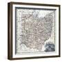 1875, Ohio Railroad and Township Map, Ohio, United States-null-Framed Giclee Print