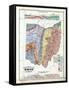 1875, Ohio State Geological Map, Ohio, United States-null-Framed Stretched Canvas