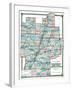 1875, Putnam, Marshall, Stark, Peoria, Woodford, and Tazewell Counties Map, Illinois, United States-null-Framed Giclee Print