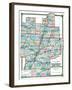 1875, Putnam, Marshall, Stark, Peoria, Woodford, and Tazewell Counties Map, Illinois, United States-null-Framed Giclee Print