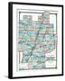 1875, Putnam, Marshall, Stark, Peoria, Woodford, and Tazewell Counties Map, Illinois, United States-null-Framed Giclee Print