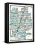 1875, Putnam, Marshall, Stark, Peoria, Woodford, and Tazewell Counties Map, Illinois, United States-null-Framed Stretched Canvas