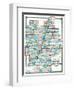 1875, Putnam, Marshall, Stark, Peoria, Woodford, and Tazewell Counties Map, Illinois, United States-null-Framed Giclee Print