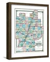 1875, Putnam, Marshall, Stark, Peoria, Woodford, and Tazewell Counties Map, Illinois, United States-null-Framed Giclee Print