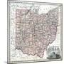 1875, Railroad Map, Ohio, United States-null-Mounted Giclee Print