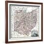 1875, Railroad Map, Ohio, United States-null-Framed Giclee Print