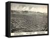 1875, Salt Lake City Bird's Eye View, Utah, United States-null-Framed Stretched Canvas