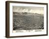 1875, Salt Lake City Bird's Eye View, Utah, United States-null-Framed Giclee Print