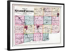 1875, Stark County Map, Ohio, United States-null-Framed Premium Giclee Print