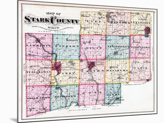 1875, Stark County Map, Ohio, United States-null-Mounted Premium Giclee Print