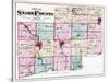 1875, Stark County Map, Ohio, United States-null-Stretched Canvas