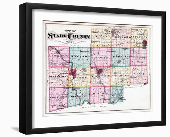 1875, Stark County Map, Ohio, United States-null-Framed Giclee Print