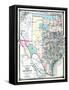 1875, Texas and Indian Territory Map, United States-null-Framed Stretched Canvas