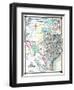 1875, Texas and Indian Territory Map, United States-null-Framed Giclee Print