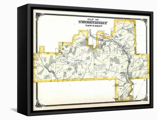 1875, Thornbury Township, Glen Mills P.O. Cheyney P.O., Thornton P.O. Mill Pond, Pennsylvania, Unit-null-Framed Stretched Canvas