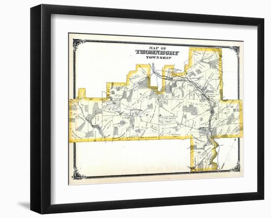 1875, Thornbury Township, Glen Mills P.O. Cheyney P.O., Thornton P.O. Mill Pond, Pennsylvania, Unit-null-Framed Giclee Print