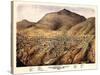 1875, Virginia City Bird's Eye View, Nevada, United States-null-Stretched Canvas