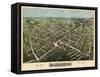 1875, Westfield Bird's Eye View, Massachusetts, United States-null-Framed Stretched Canvas