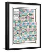 1875, Winnebago, Boone, Ogle, Lee and De Kalb Counties Map, Illinois, United States-null-Framed Giclee Print