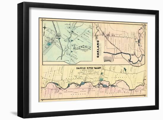 1876, Allendale, Oakland, Saddle River Valley, New Jersey, United States-null-Framed Giclee Print