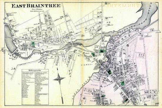 '1876, Braintree Town East, East Braintree, Massachusetts, United ...