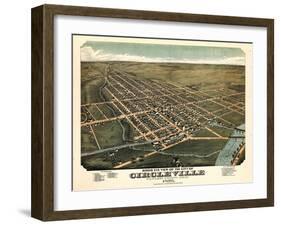 1876, Circleville Bird's Eye View Ohio, United States-null-Framed Giclee Print