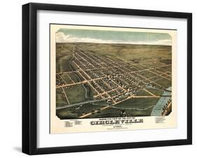 1876, Circleville Bird's Eye View Ohio, United States-null-Framed Giclee Print