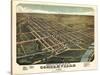 1876, Circleville Bird's Eye View Ohio, United States-null-Stretched Canvas