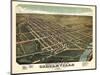 1876, Circleville Bird's Eye View Ohio, United States-null-Mounted Giclee Print