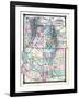 1876, County Map of Colorado, Utah, New Mexico and Arizona, United States-null-Framed Giclee Print