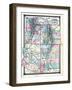 1876, County Map of Colorado, Utah, New Mexico and Arizona, United States-null-Framed Giclee Print