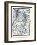 1876, County Map of Colorado, Utah, New Mexico and Arizona, United States-null-Framed Giclee Print