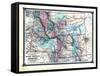 1876, County Map of Idaho, Montana and Wyoming, Missouri, United States-null-Framed Stretched Canvas