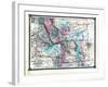 1876, County Map of Idaho, Montana and Wyoming, Missouri, United States-null-Framed Giclee Print