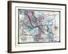 1876, County Map of Idaho, Montana and Wyoming, Missouri, United States-null-Framed Giclee Print