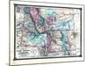 1876, County Map of Idaho, Montana and Wyoming, Missouri, United States-null-Mounted Giclee Print
