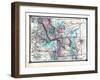 1876, County Map of Idaho, Montana and Wyoming, Missouri, United States-null-Framed Giclee Print