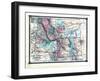 1876, County Map of Idaho, Montana and Wyoming, Missouri, United States-null-Framed Giclee Print