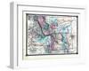 1876, County Map of Idaho, Montana and Wyoming, Missouri, United States-null-Framed Giclee Print