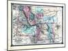 1876, County Map of Idaho, Montana and Wyoming, Missouri, United States-null-Mounted Giclee Print