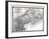 1876, County Map of New England and the Provinces of Quebec, New Brunswick, Nova Scotia and Prince-null-Framed Giclee Print