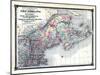 1876, County Map of New England and the Provinces of Quebec, New Brunswick, Nova Scotia and Prince-null-Mounted Giclee Print