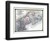 1876, County Map of New England and the Provinces of Quebec, New Brunswick, Nova Scotia and Prince-null-Framed Giclee Print